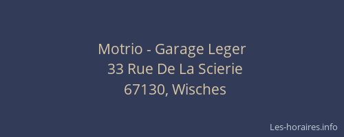 Motrio - Garage Leger