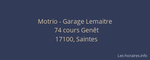 Motrio - Garage Lemaitre