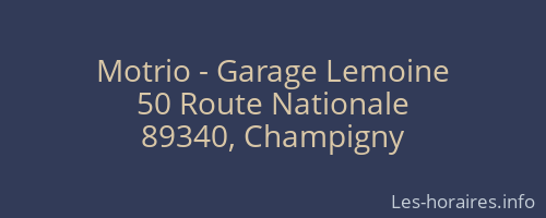 Motrio - Garage Lemoine