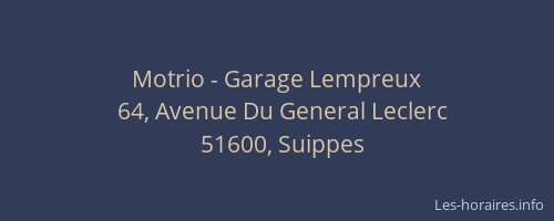 Motrio - Garage Lempreux