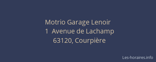 Motrio Garage Lenoir
