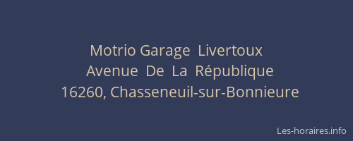 Motrio Garage  Livertoux