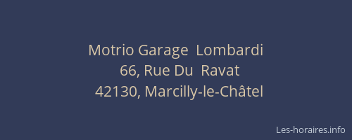 Motrio Garage  Lombardi