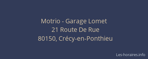 Motrio - Garage Lomet