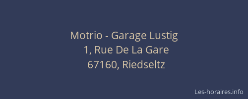 Motrio - Garage Lustig