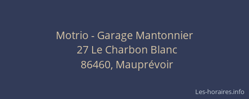 Motrio - Garage Mantonnier