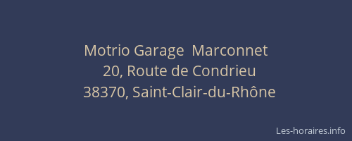 Motrio Garage  Marconnet