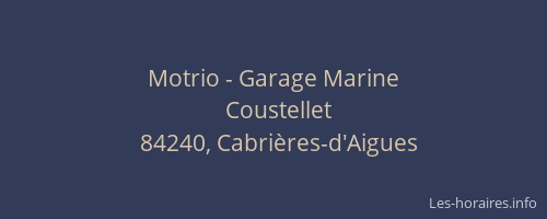 Motrio - Garage Marine