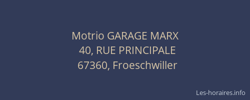 Motrio GARAGE MARX