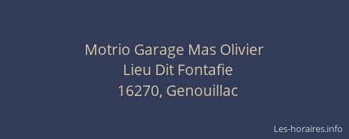 Motrio Garage Mas Olivier