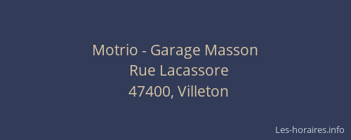 Motrio - Garage Masson
