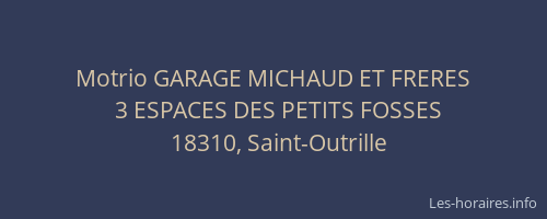Motrio GARAGE MICHAUD ET FRERES