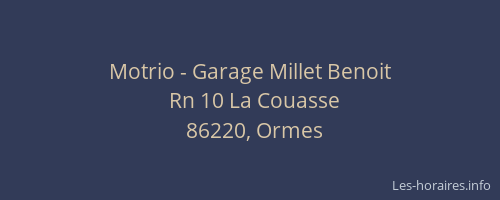 Motrio - Garage Millet Benoit