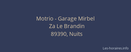 Motrio - Garage Mirbel