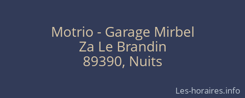 Motrio - Garage Mirbel