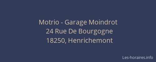 Motrio - Garage Moindrot