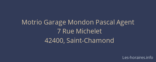 Motrio Garage Mondon Pascal Agent
