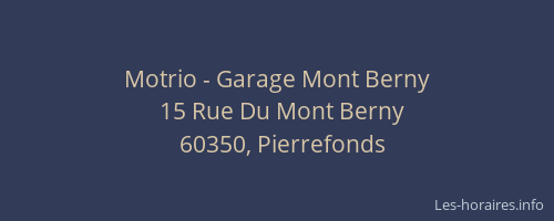 Motrio - Garage Mont Berny