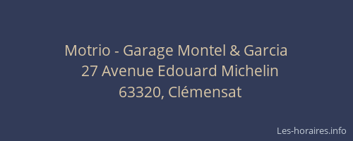 Motrio - Garage Montel & Garcia