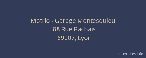 Motrio - Garage Montesquieu