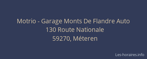 Motrio - Garage Monts De Flandre Auto