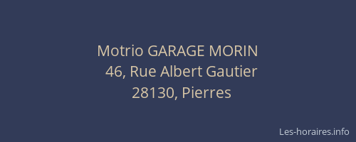 Motrio GARAGE MORIN