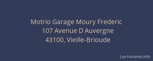 Motrio Garage Moury Frederic