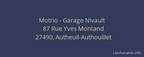 Motrio - Garage Nivault