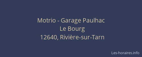 Motrio - Garage Paulhac