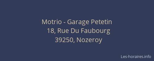 Motrio - Garage Petetin