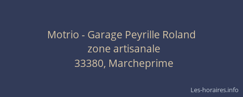 Motrio - Garage Peyrille Roland