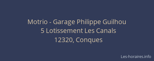 Motrio - Garage Philippe Guilhou