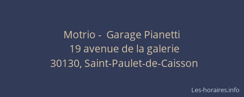 Motrio -  Garage Pianetti