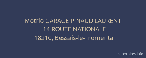 Motrio GARAGE PINAUD LAURENT