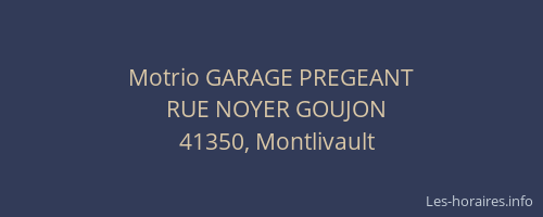 Motrio GARAGE PREGEANT