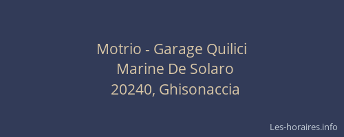 Motrio - Garage Quilici