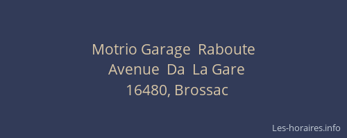 Motrio Garage  Raboute