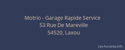 Motrio - Garage Rapide Service