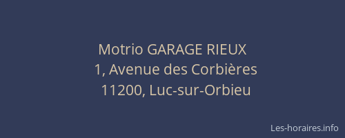 Motrio GARAGE RIEUX