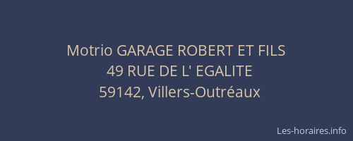 Motrio GARAGE ROBERT ET FILS