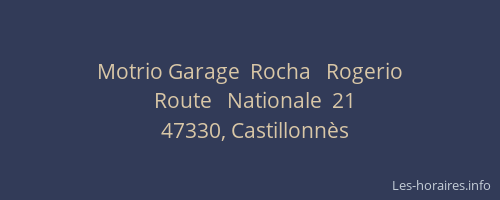 Motrio Garage  Rocha   Rogerio