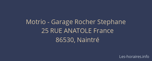 Motrio - Garage Rocher Stephane