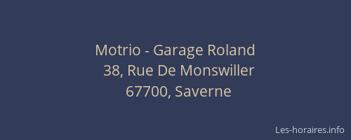 Motrio - Garage Roland