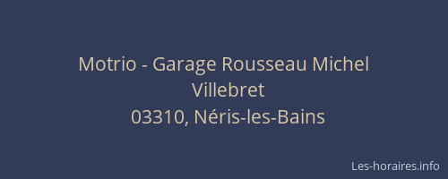 Motrio - Garage Rousseau Michel