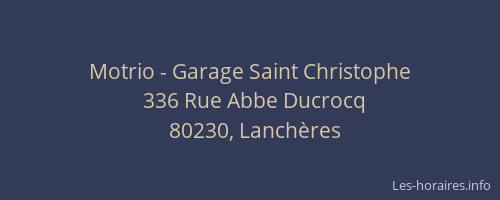 Motrio - Garage Saint Christophe