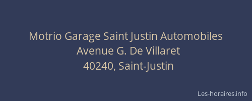 Motrio Garage Saint Justin Automobiles
