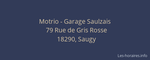 Motrio - Garage Saulzais