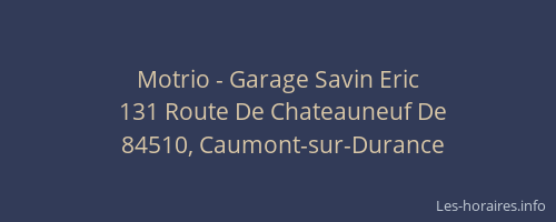 Motrio - Garage Savin Eric