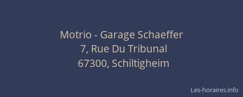 Motrio - Garage Schaeffer
