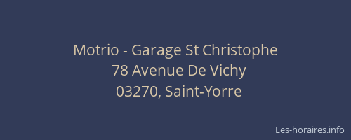 Motrio - Garage St Christophe